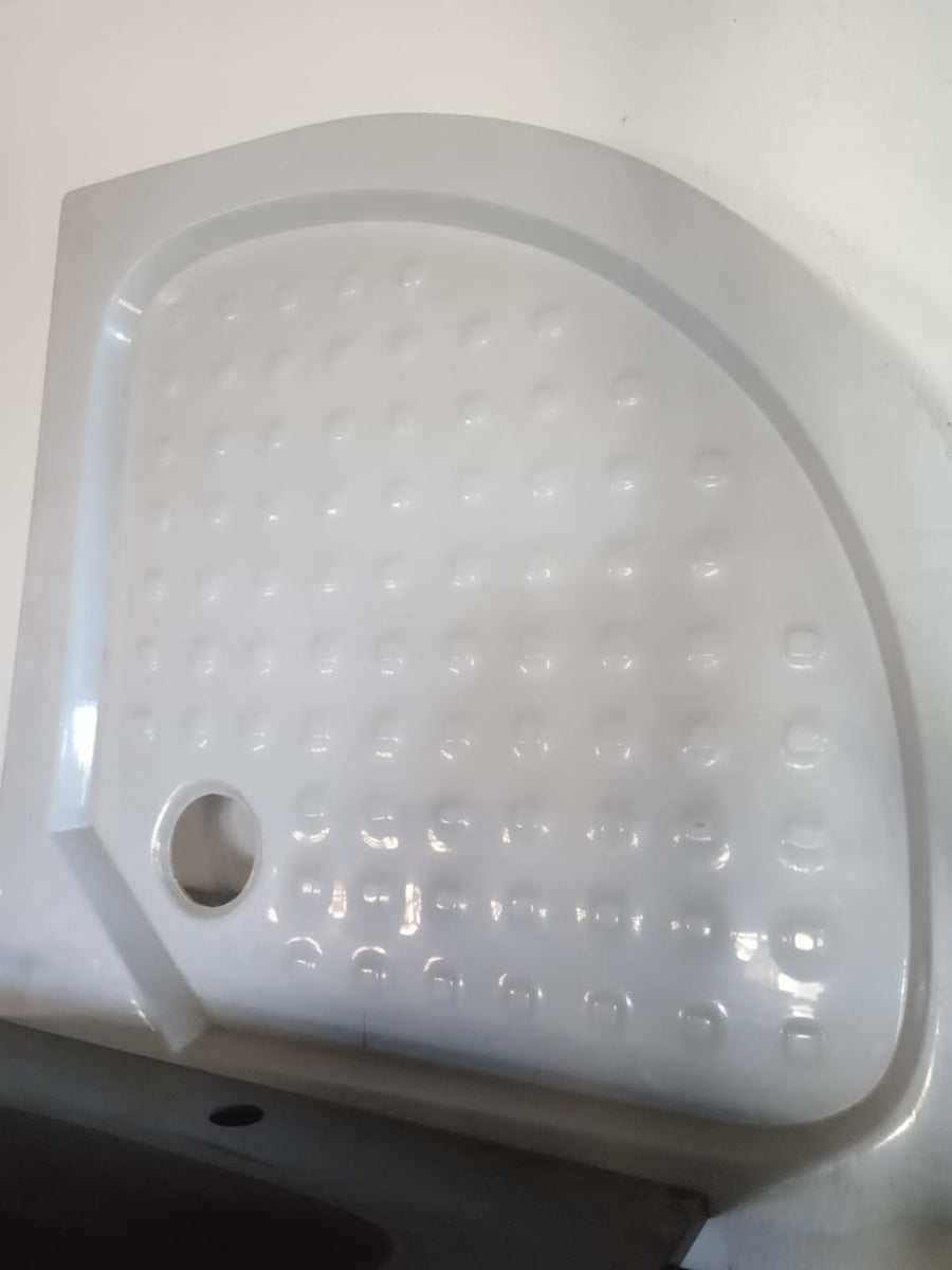 Plato de ducha 80x100 cm VEXO extraplano blanco + sifón incluido