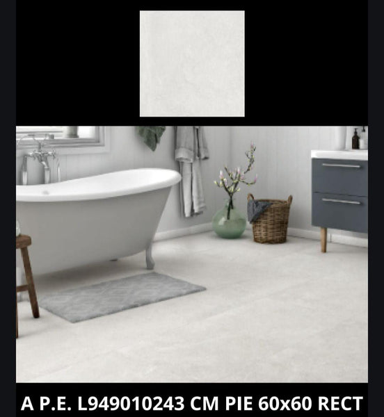 Baldosa Marmoleada Gris Mate 60x60