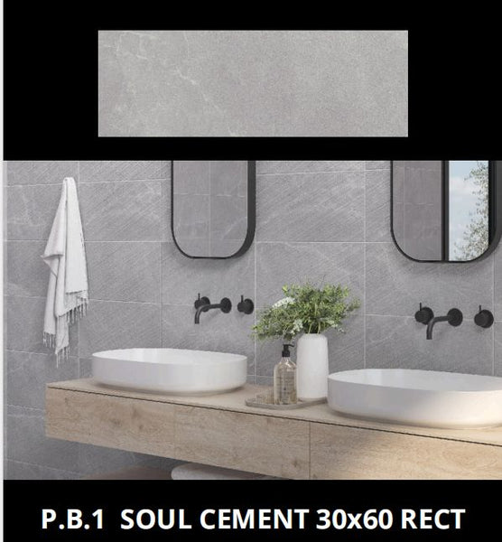 Baldosa Soul Cement 30x60 Rect.