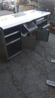Mueble cafetero / mesa de acero inoxidable